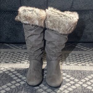 Report Taupe Faux Fur Winter Boots